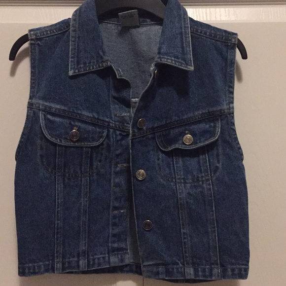 Denim Jean Jacket Vest - Picture 1 of 4